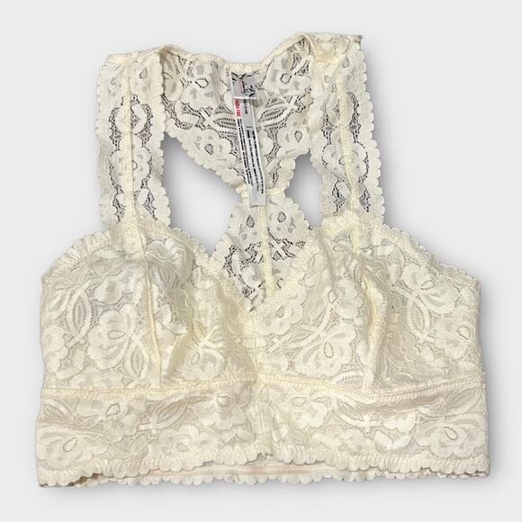 FREE PEOPLE GALOON LACE RACERBACK BRALETTE Size XS - Picture 2 of 6